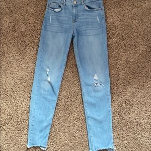 blue skinny jeans